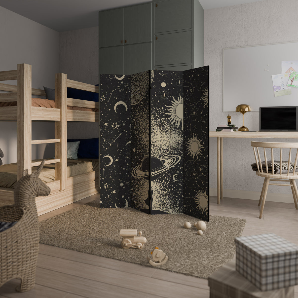 BRILLIANT UNIVERSE 4-teiliger Paravent