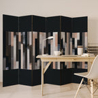 COLLAGE OF RECTANGLES 6-Panel Room Divider