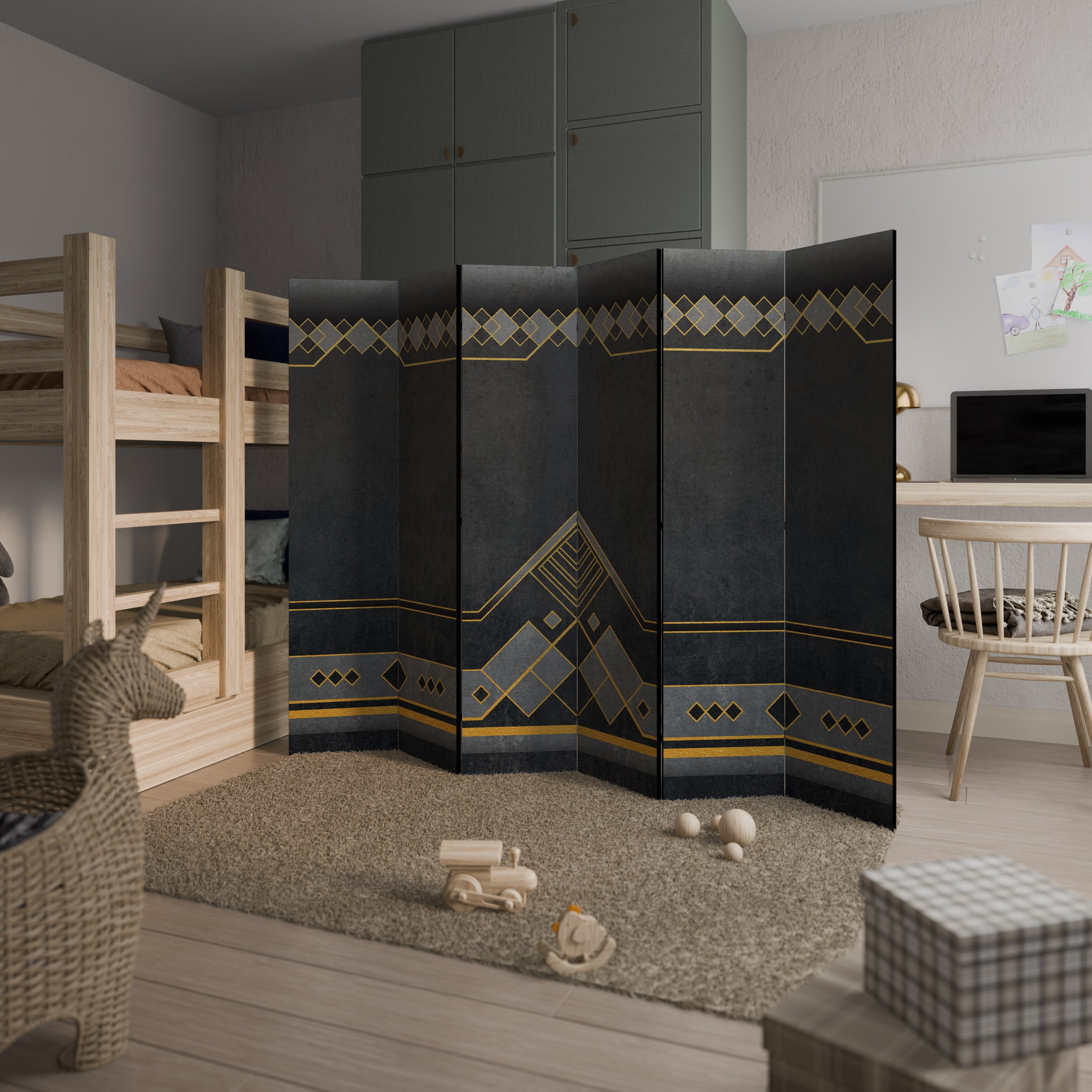 ROYAL ORDINARINESS Decorative 6-Panel Room Divider