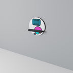 GEOMETRIC RHAPSODY Rundes Kunstregal in Schwarz