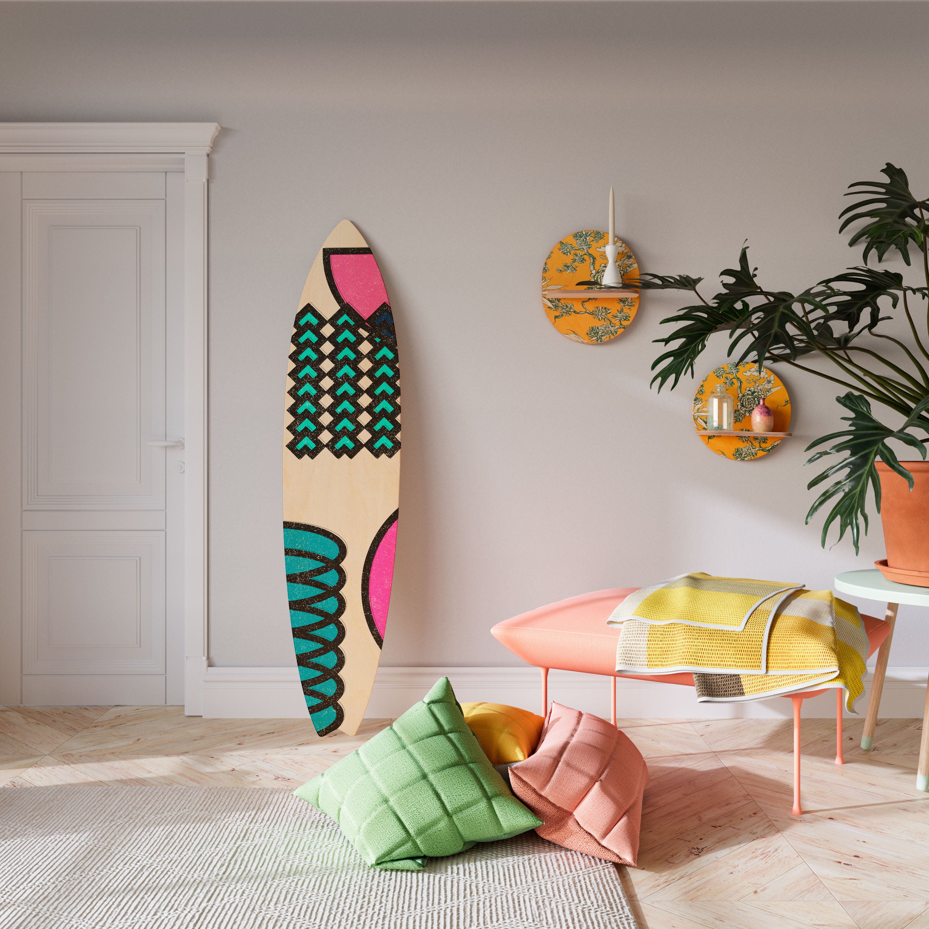GEOMETRIC RHAPSODY Deko-Surfboard