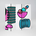 GEOMETRIC RHAPSODY 5-teiliger Paravent