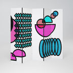 GEOMETRIC RHAPSODY Dekorativer Paravent - 5-teilig