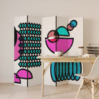 GEOMETRIC RHAPSODY Dekorativer Paravent - 5-teilig