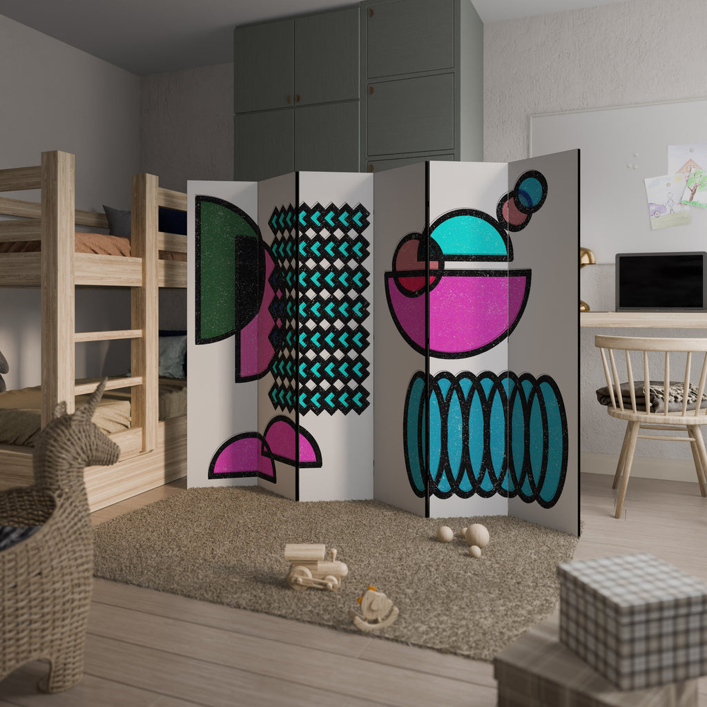 GEOMETRIC RHAPSODY Decorative 6-Panel Room Divider