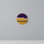 INDEPENDENT BORDER Rundes Kunstregal in Schwarz