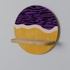 INDEPENDENT BORDER Rundes Kunstregal in Eiche-Optik