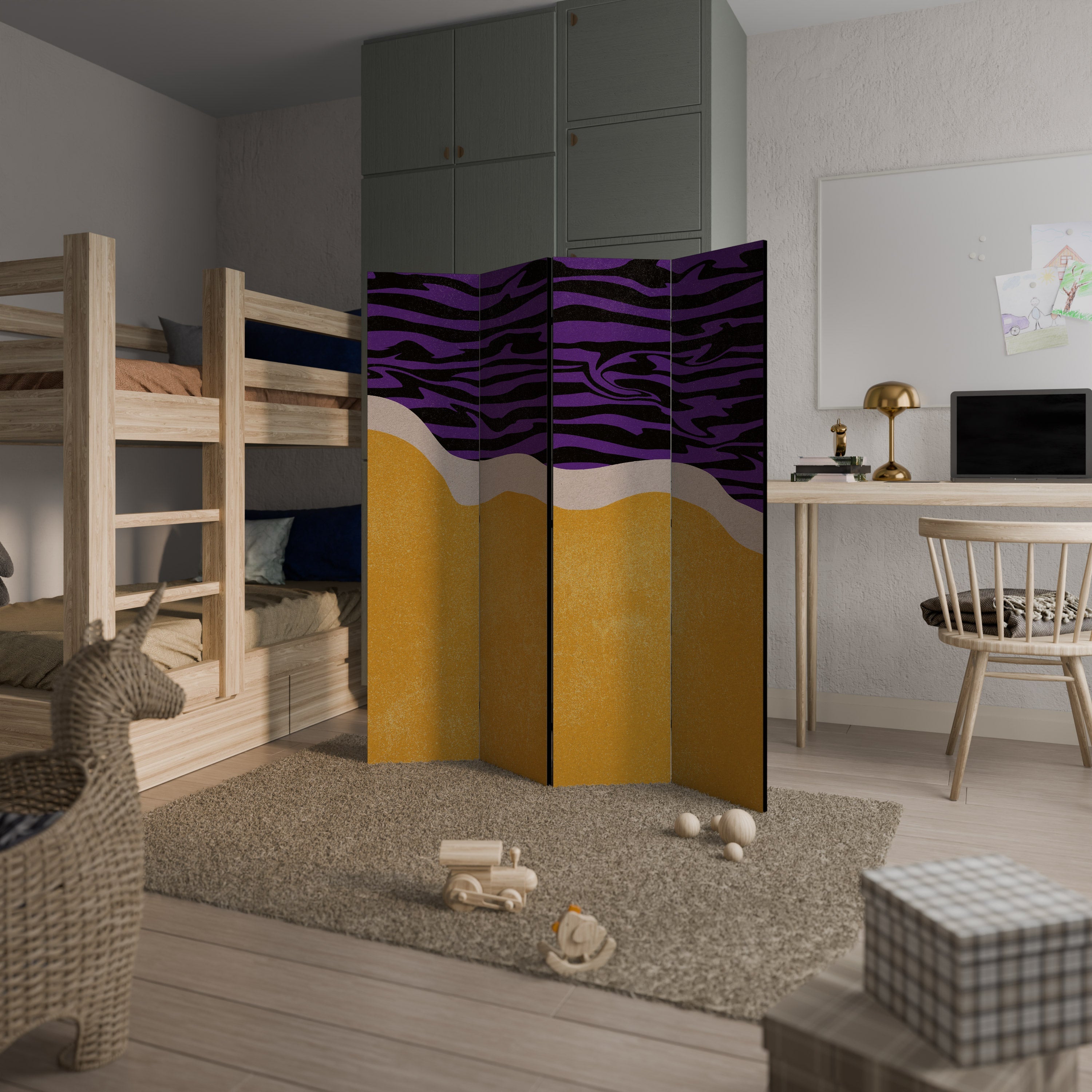 INDEPENDENT BORDER Dekorativer 4-teiliger Raumteiler