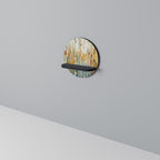 BIRCH KALEIDOSCOPE Rundes Kunstregal in Schwarz