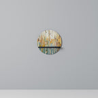 BIRCH KALEIDOSCOPE Rundes Kunstregal in Schwarz