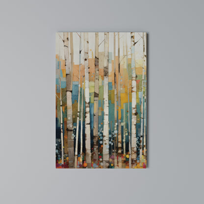 BIRCH KALEIDOSCOPE Vertical Canvas Print