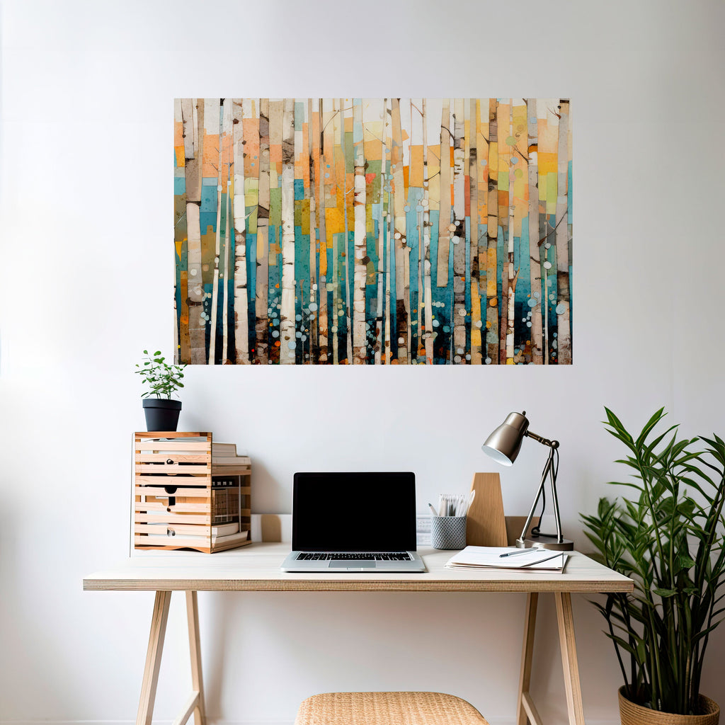 BIRCH KALEIDOSCOPE Selbstklebendes Horizontal-Poster