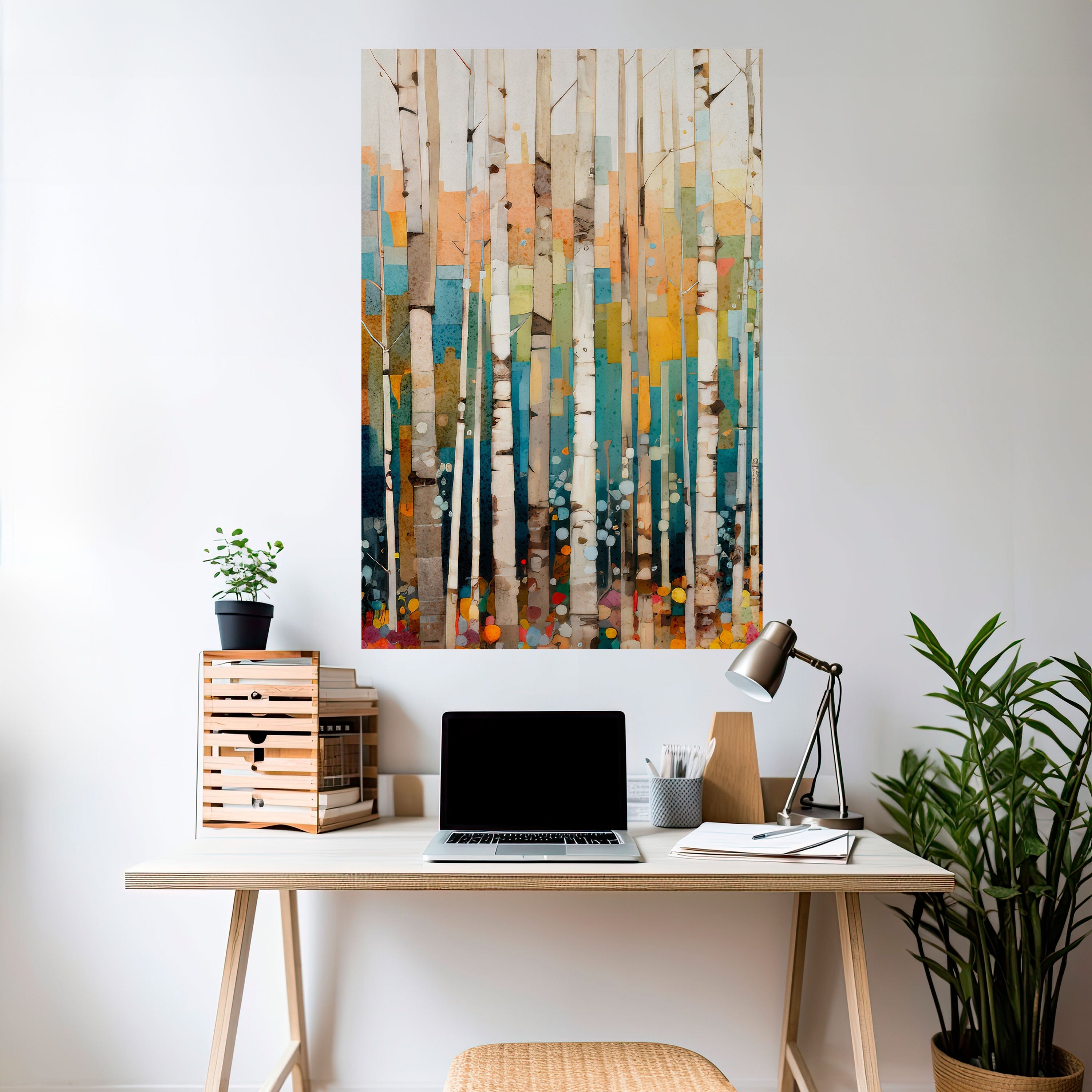 BIRCH KALEIDOSKOP Vertikales Poster zum Abziehen und Aufkleben