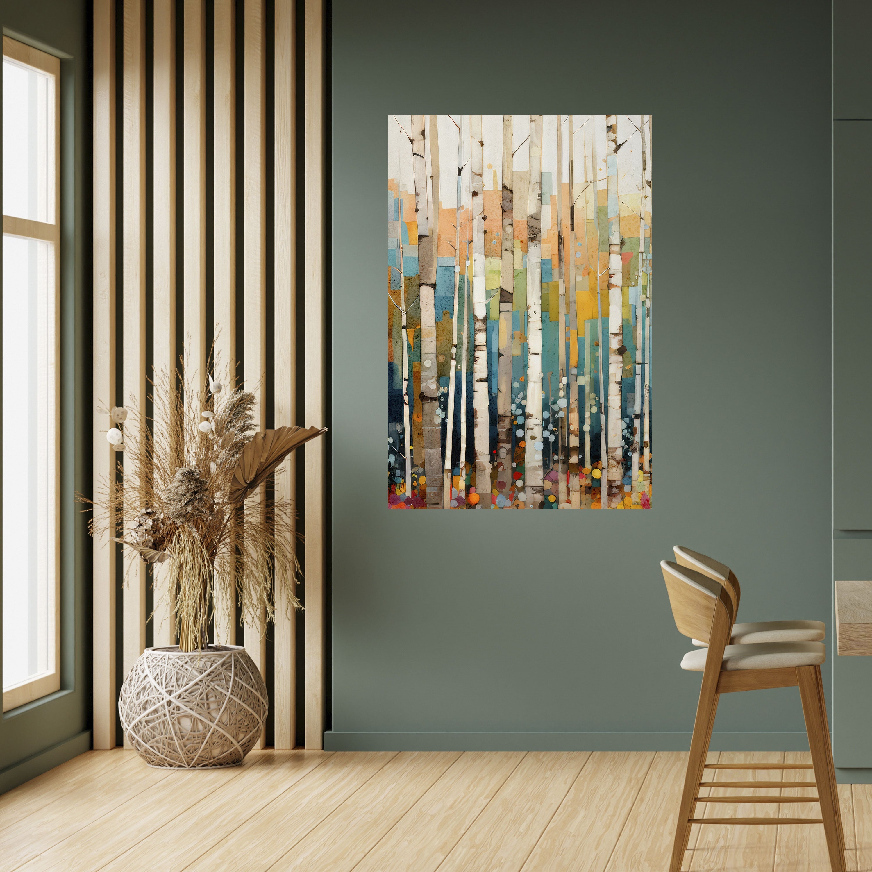BIRCH KALEIDOSKOP Vertikales Poster zum Abziehen und Aufkleben