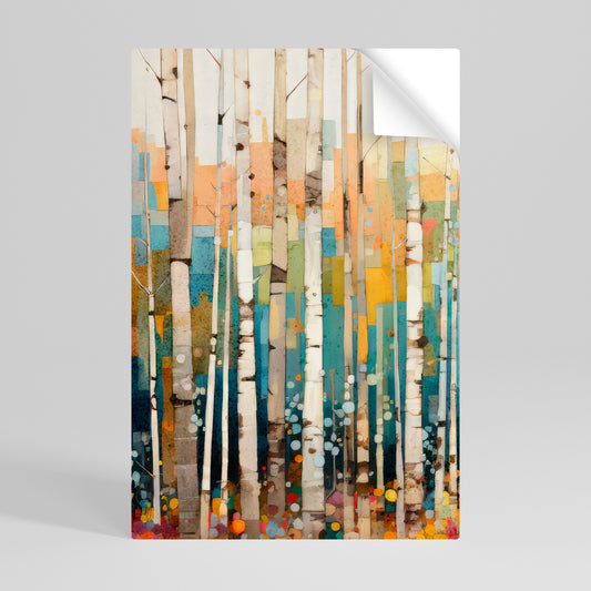 BIRCH KALEIDOSCOPE Selbstklebendes Poster - Hochformat