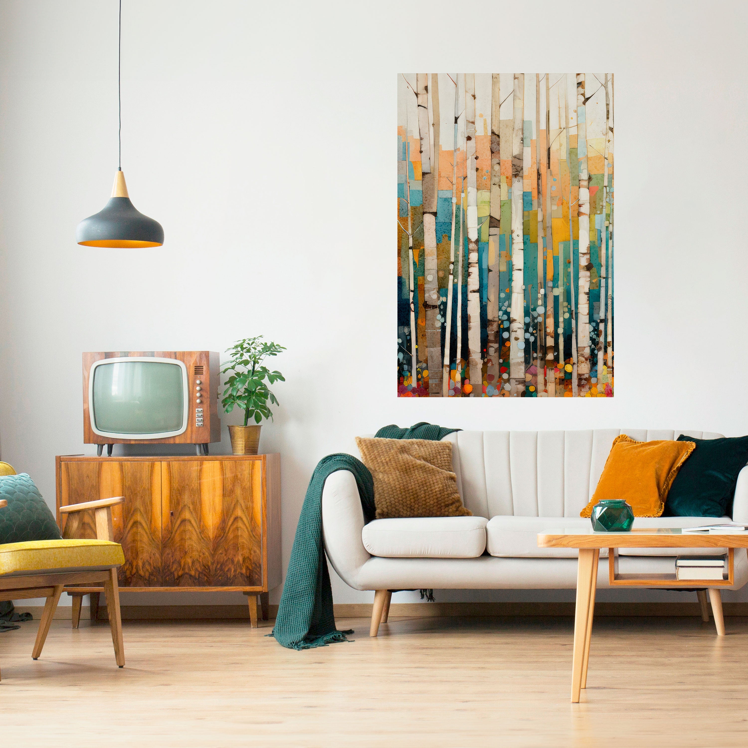 BIRCH KALEIDOSKOP Vertikales Poster zum Abziehen und Aufkleben