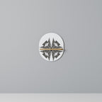 MONOCHROME NEXUS Ovales Kunstregal in Eiche-Optik