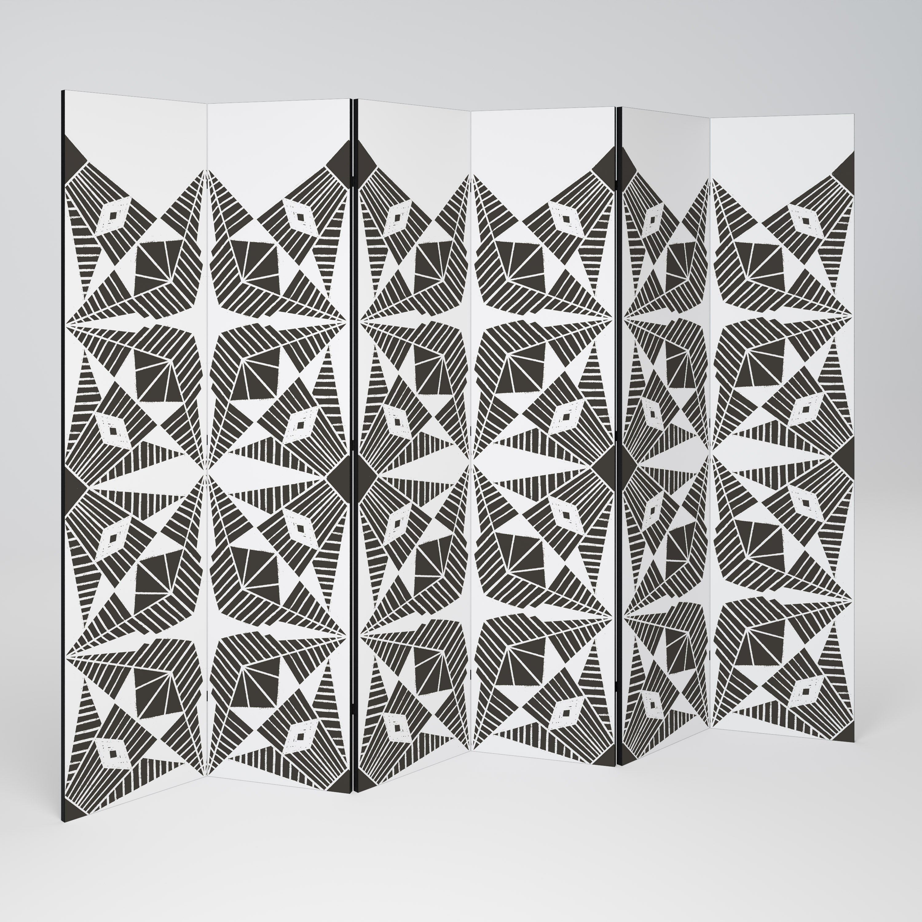 MONOCHROME NEXUS 6-Panel Room Divider