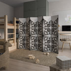 MONOCHROME NEXUS Dekorativer Paravent - 6-teilig