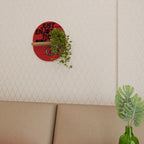 ENJOY THE RIDE Ovales Kunstregal in Eiche-Optik