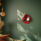 ENJOY THE RIDE Rundes Kunstregal in Schwarz