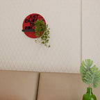 ENJOY THE RIDE Rundes Kunstregal in Schwarz