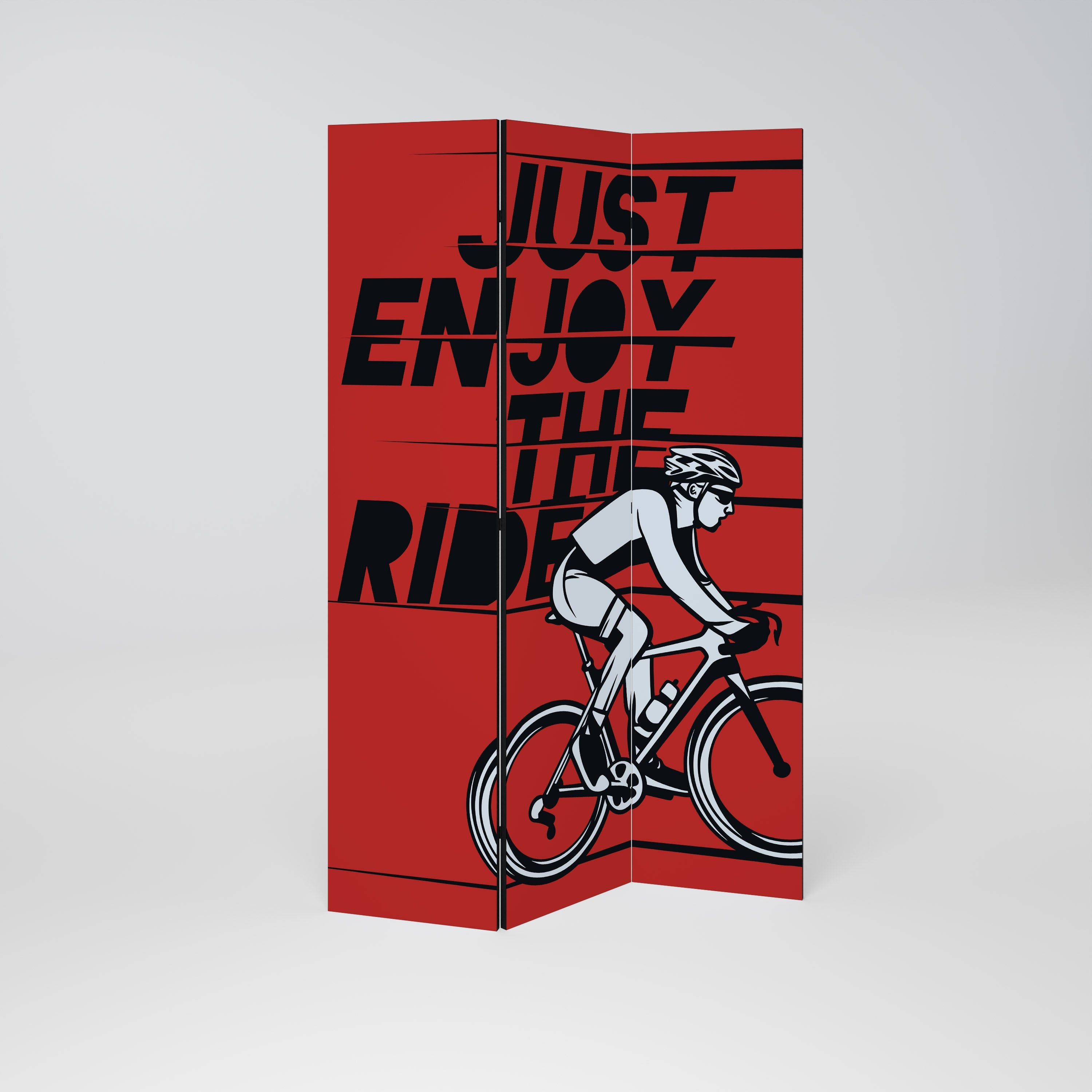 ENJOY THE RIDE Dekorativer 3-teiliger Raumteiler
