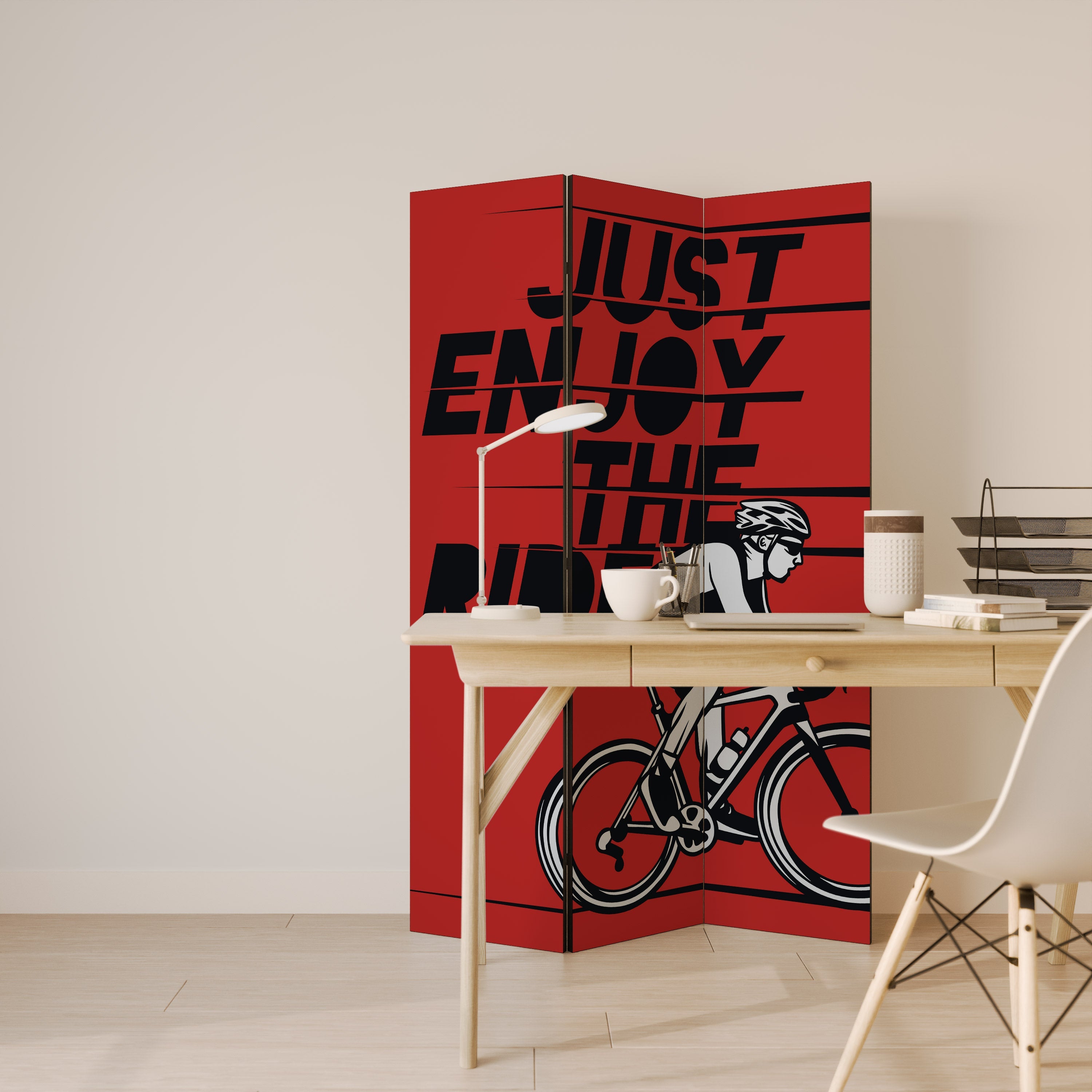 ENJOY THE RIDE Dekorativer 3-teiliger Raumteiler