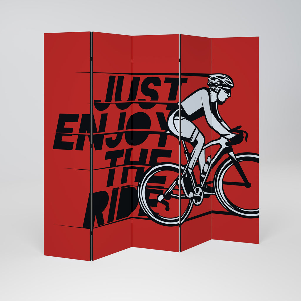 ENJOY THE RIDE Decorative 5-Panel Room Divider