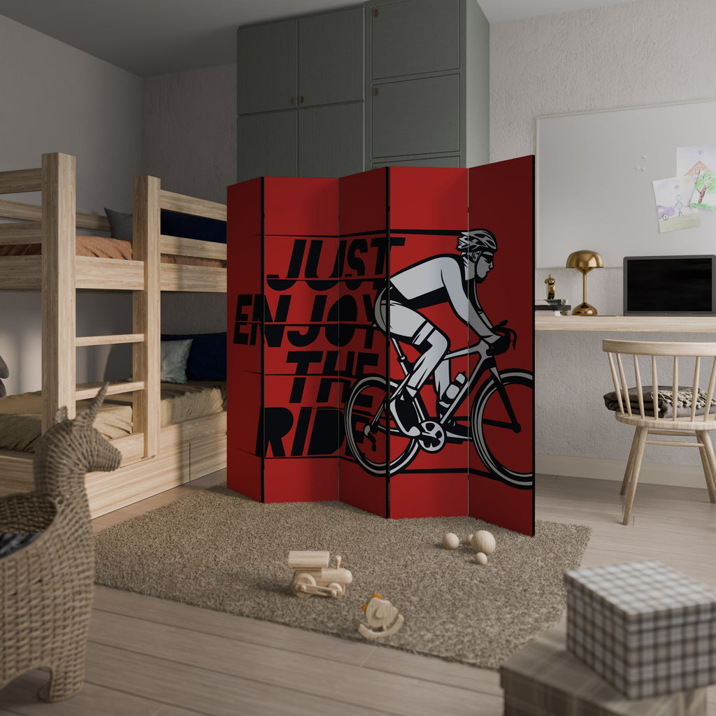 ENJOY THE RIDE Decorative 5-Panel Room Divider