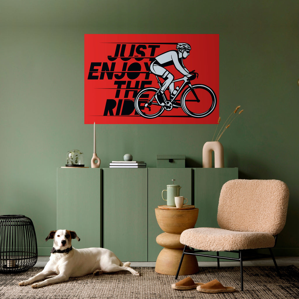 ENJOY THE RIDE Selbstklebendes Horizontal-Poster