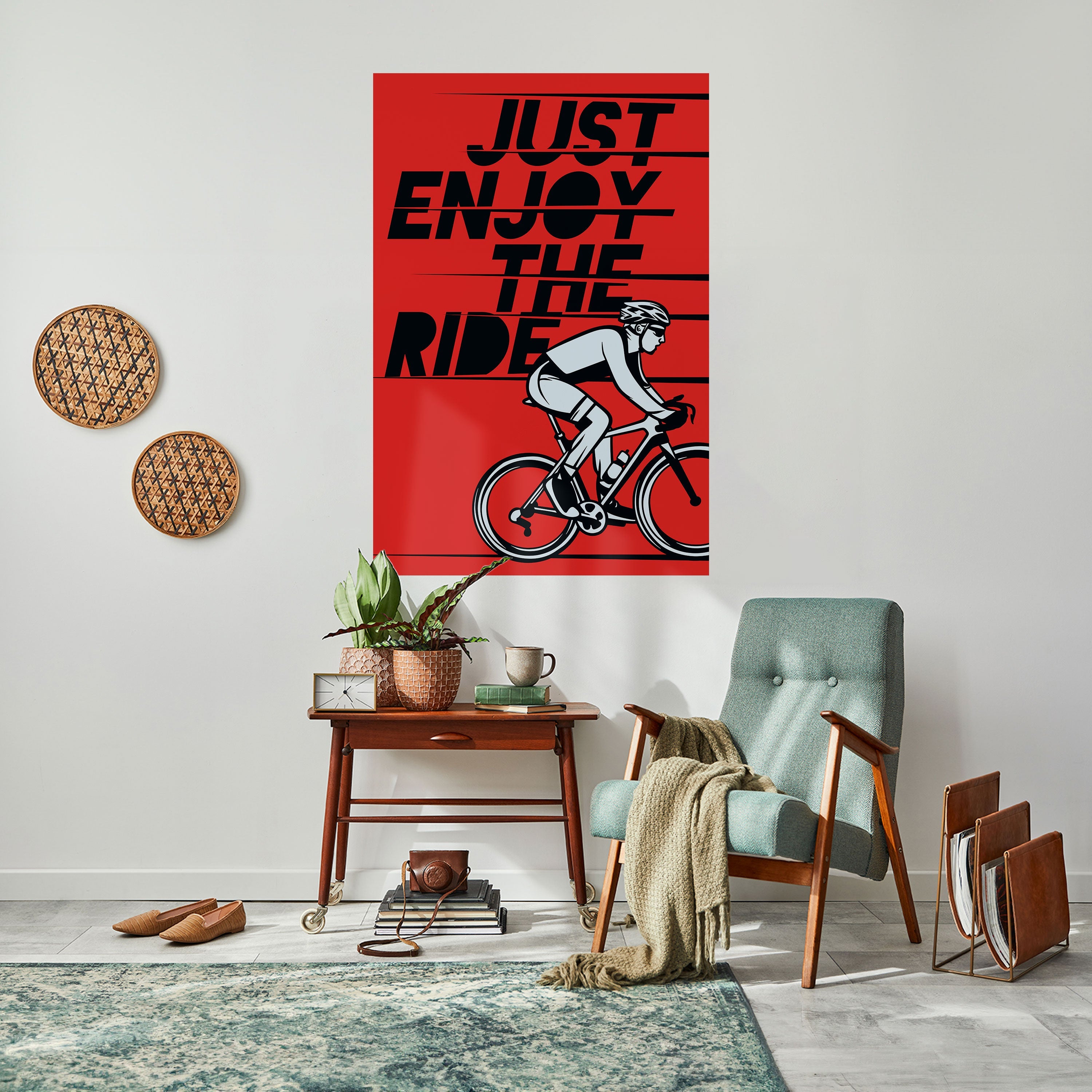 ENJOY THE RIDE Vertikales Poster zum Abziehen und Aufkleben