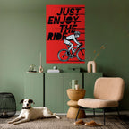 ENJOY THE RIDE Selbstklebendes Poster - Hochformat