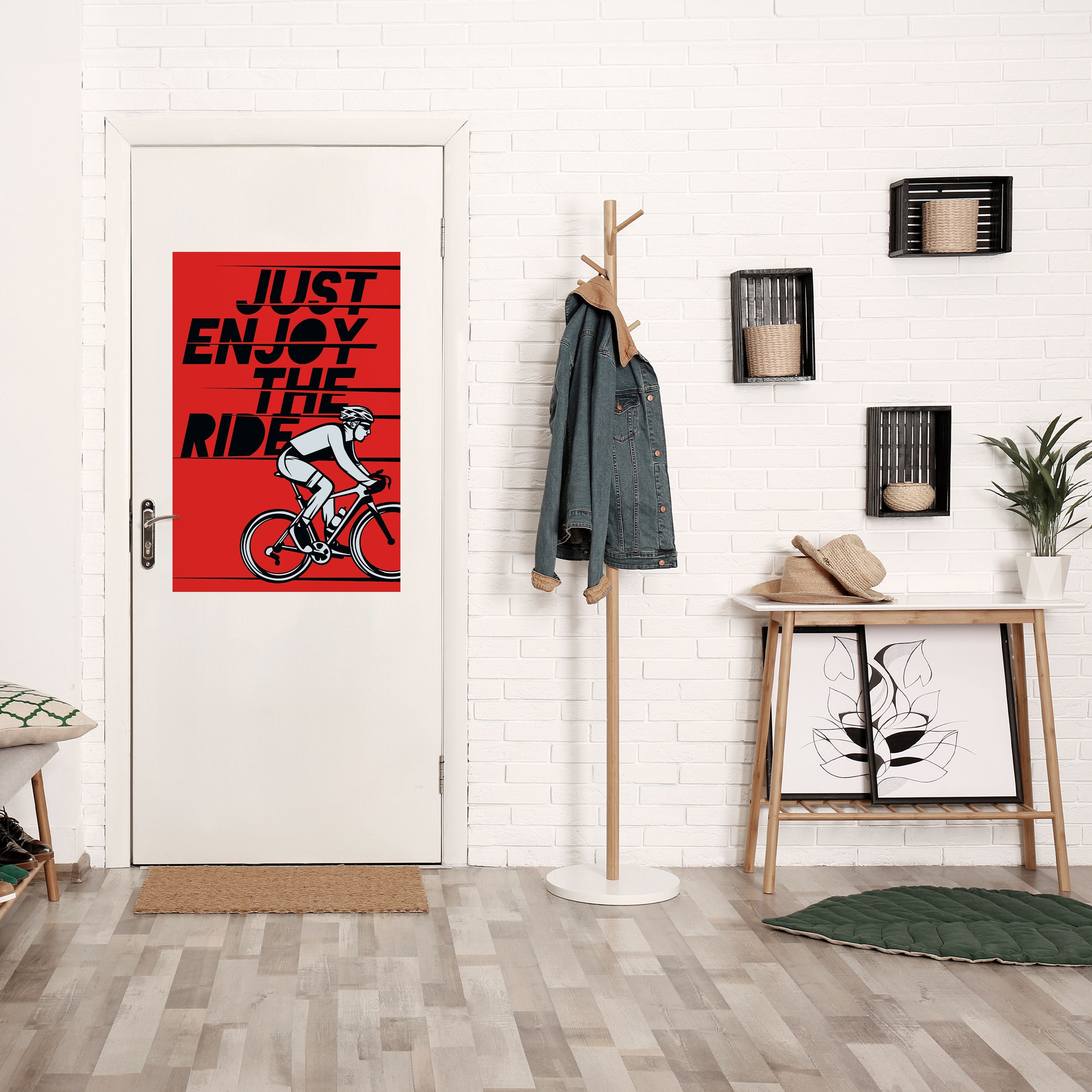 ENJOY THE RIDE Vertikales Poster zum Abziehen und Aufkleben