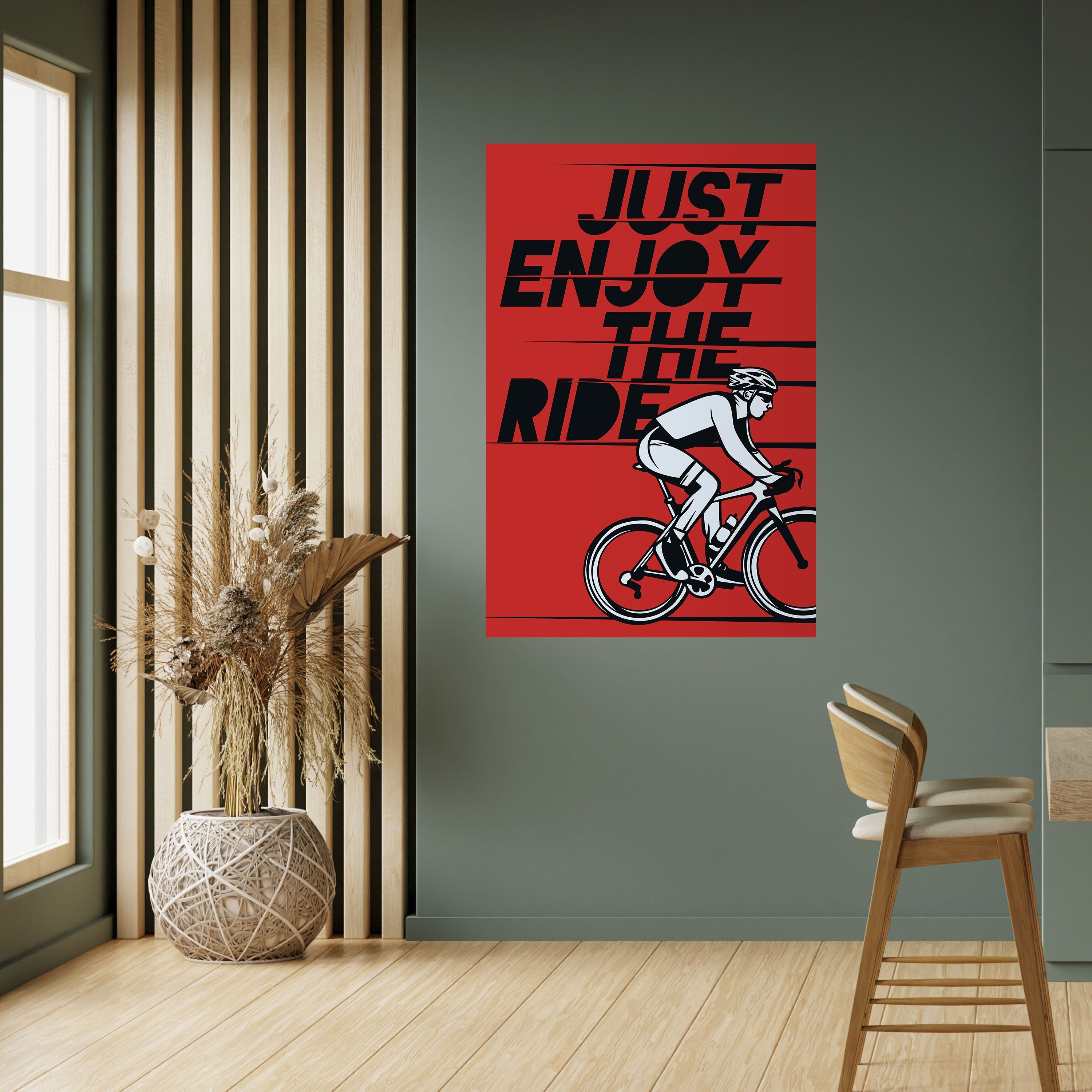ENJOY THE RIDE Vertikales Poster zum Abziehen und Aufkleben