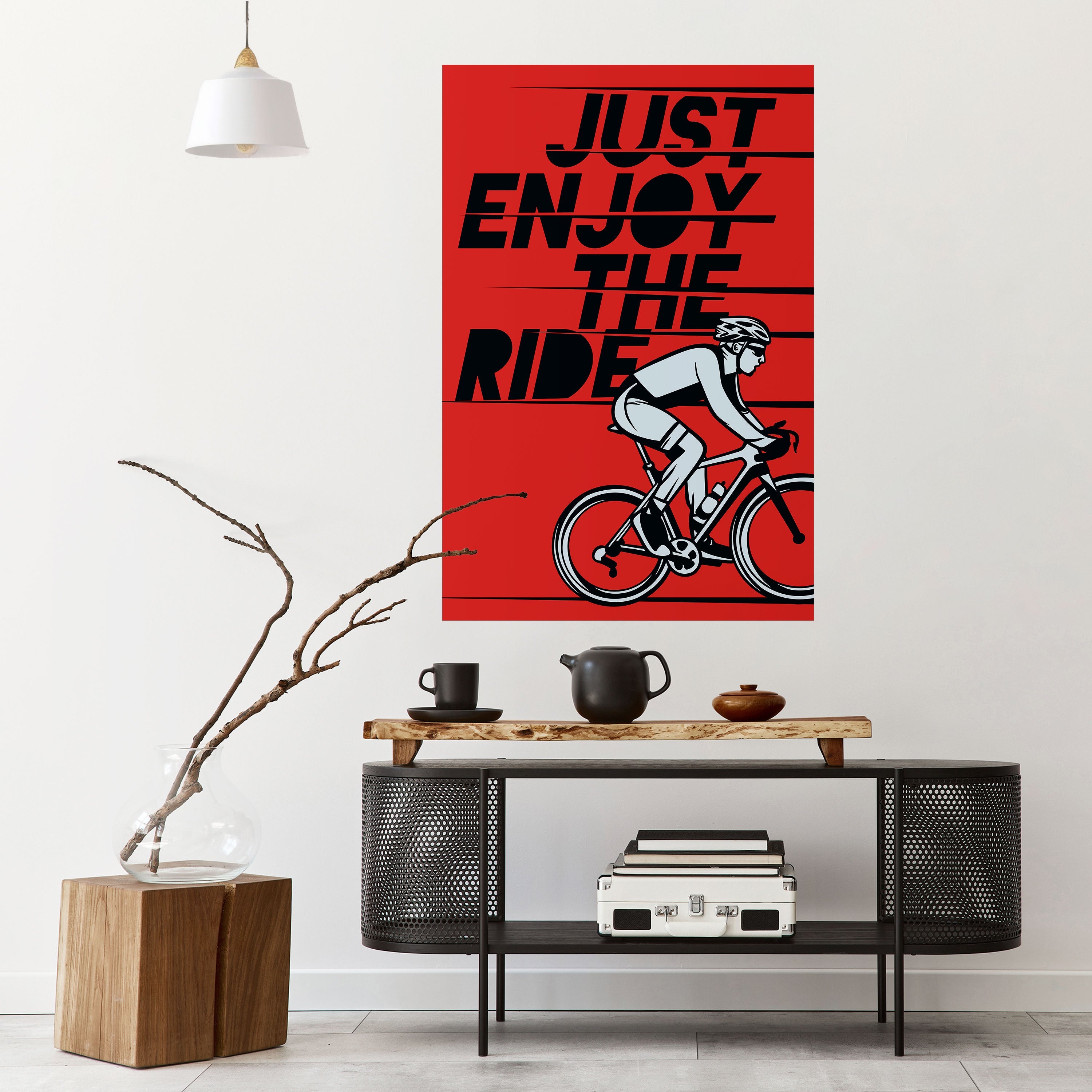 ENJOY THE RIDE Vertikales Poster zum Abziehen und Aufkleben