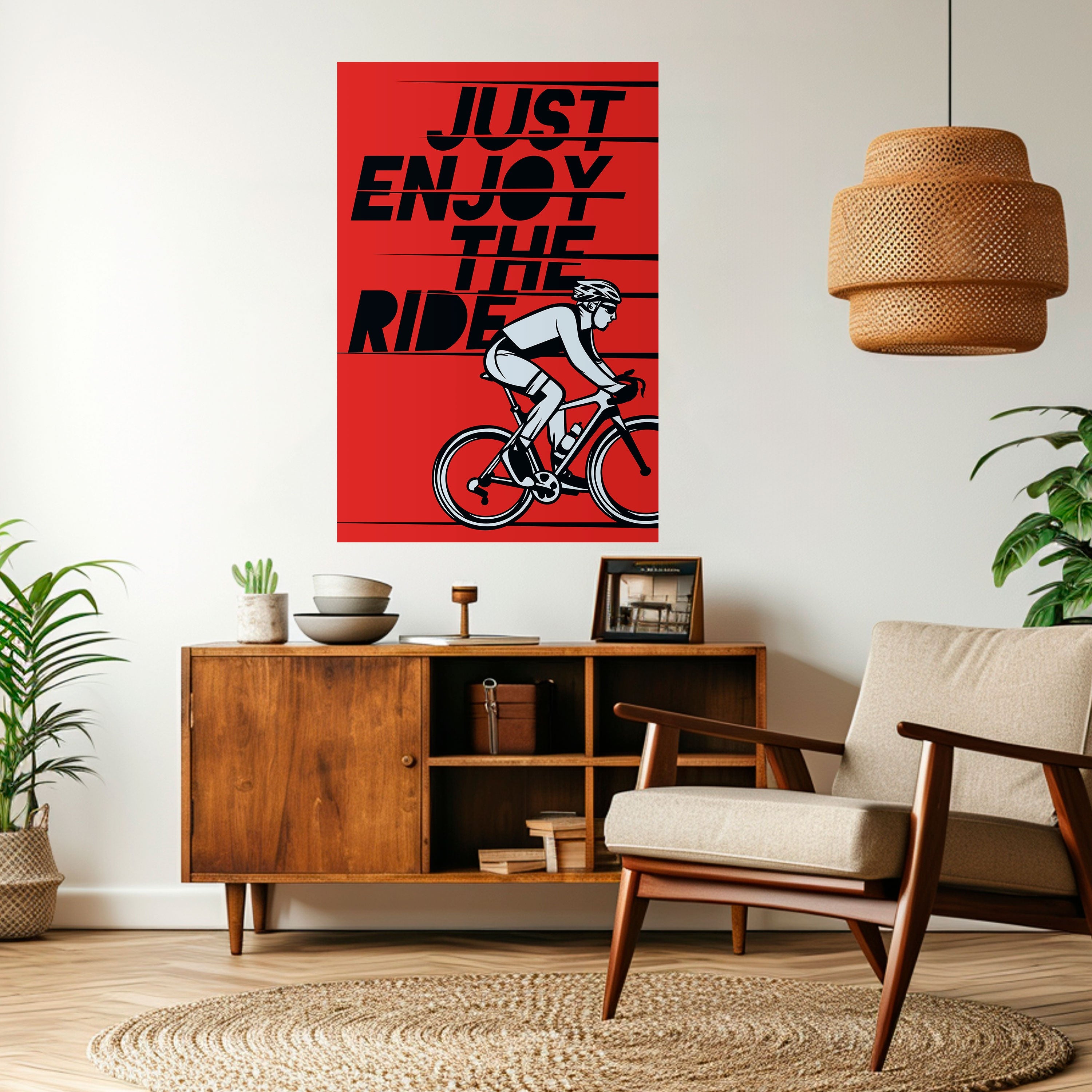 ENJOY THE RIDE Vertikales Poster zum Abziehen und Aufkleben
