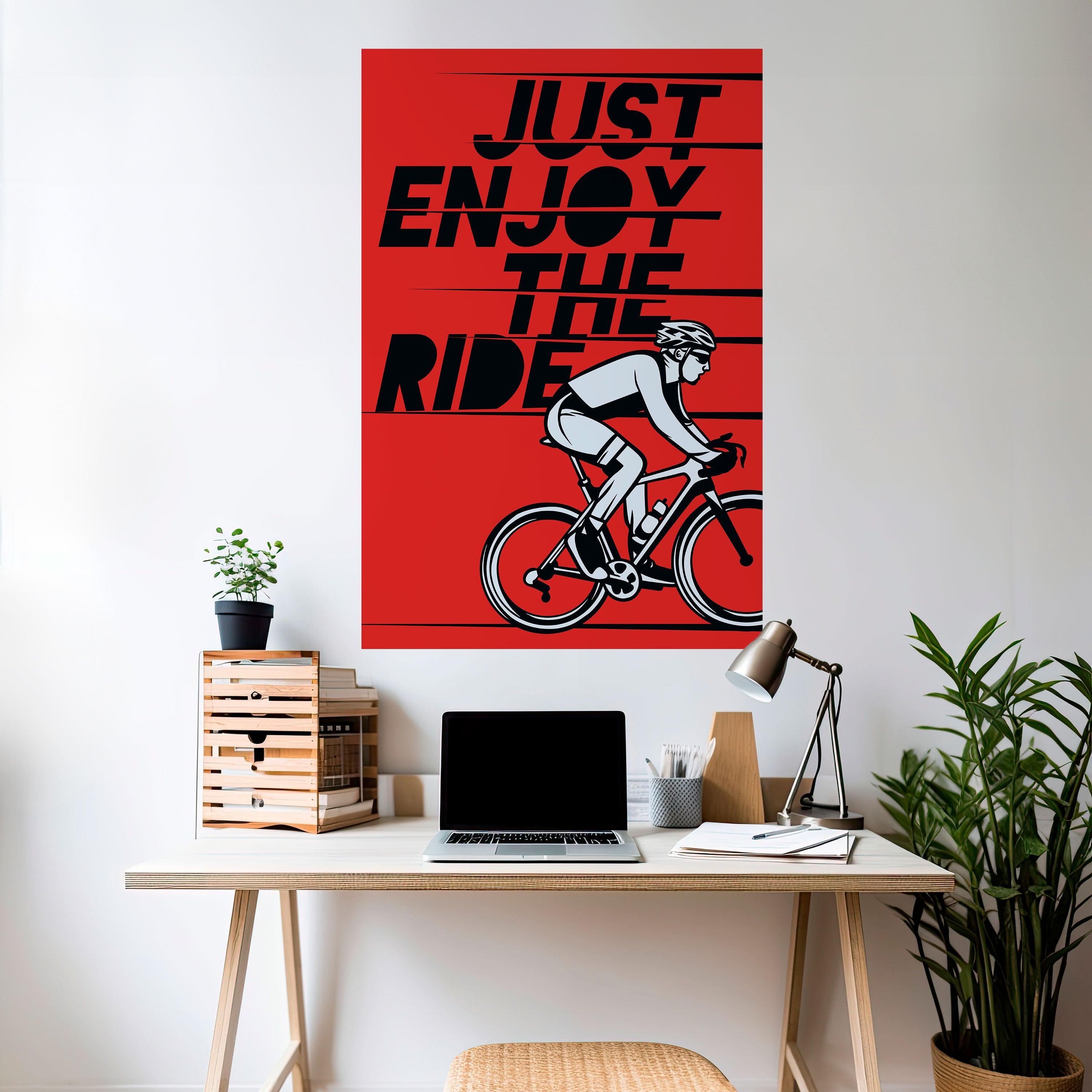 ENJOY THE RIDE Vertikales Poster zum Abziehen und Aufkleben
