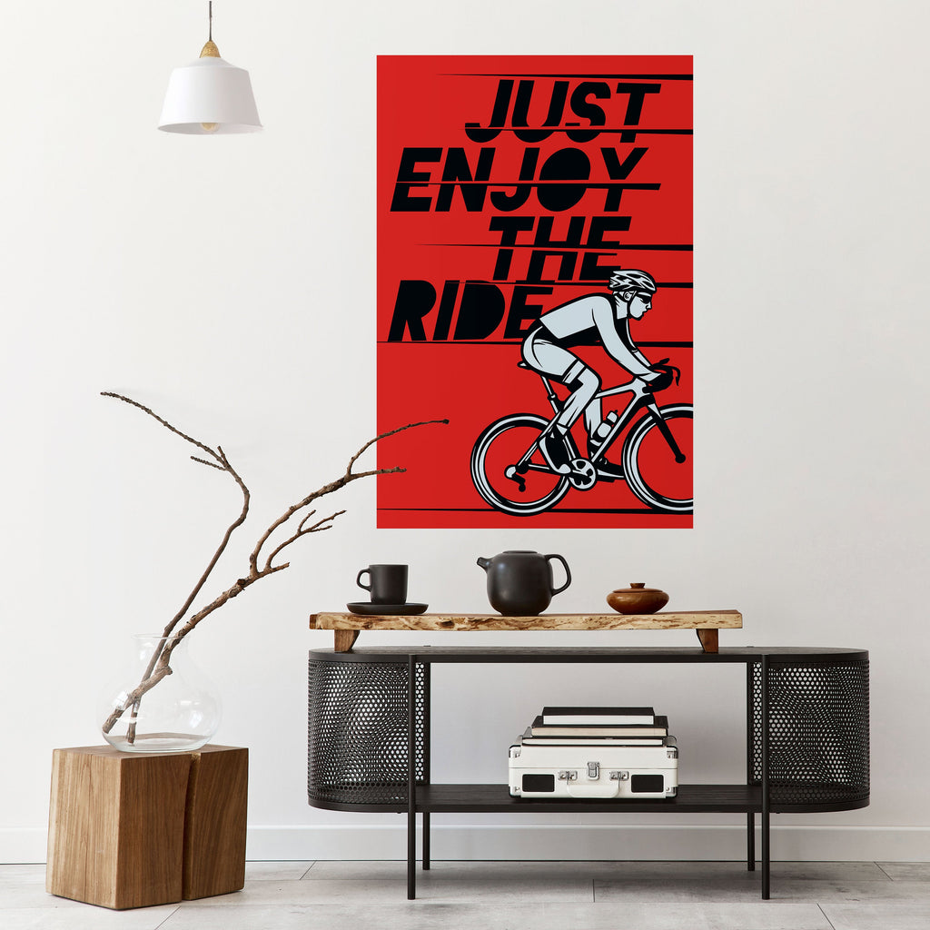 ENJOY THE RIDE Vertikales Poster zum Abziehen und Aufkleben