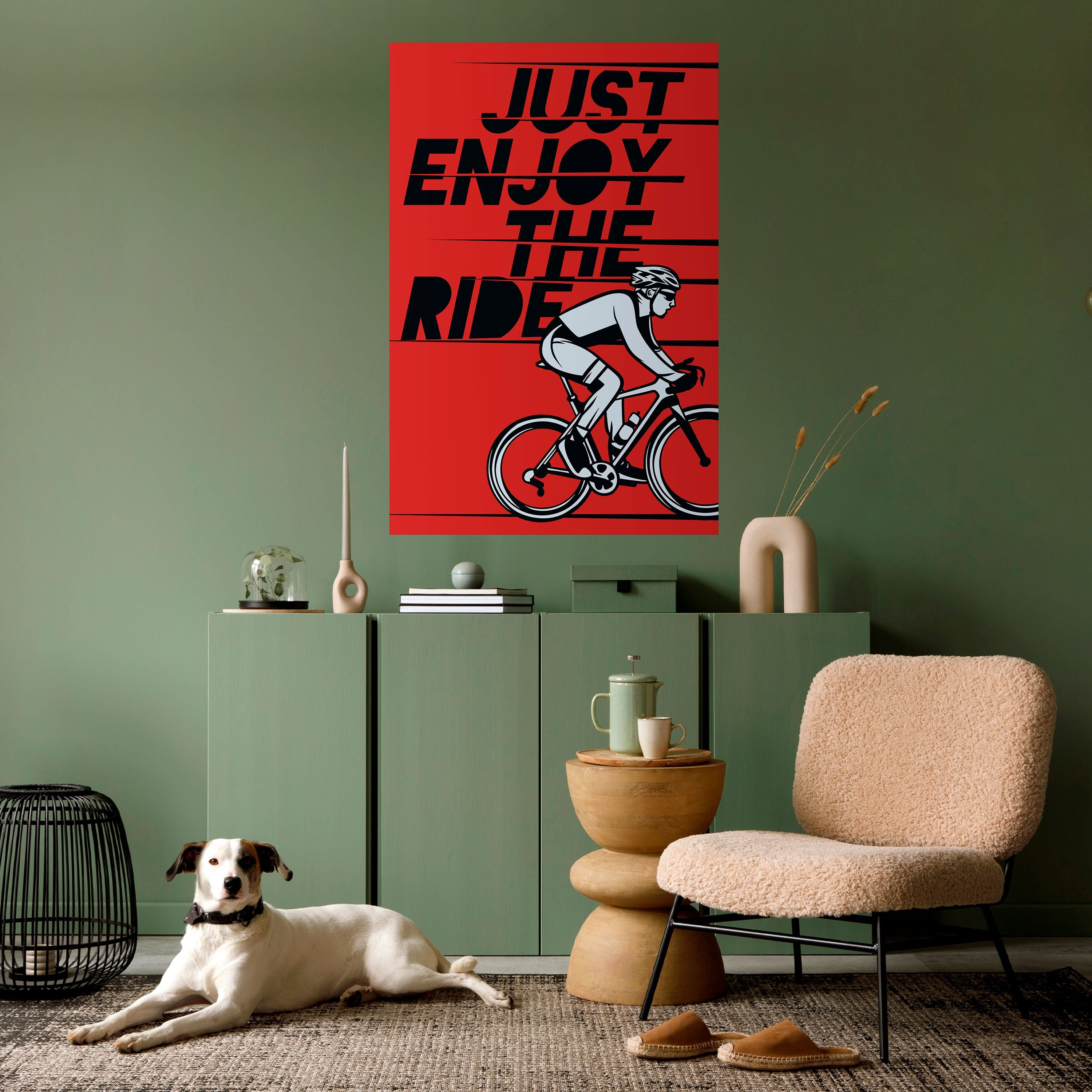 ENJOY THE RIDE Vertikales Poster zum Abziehen und Aufkleben