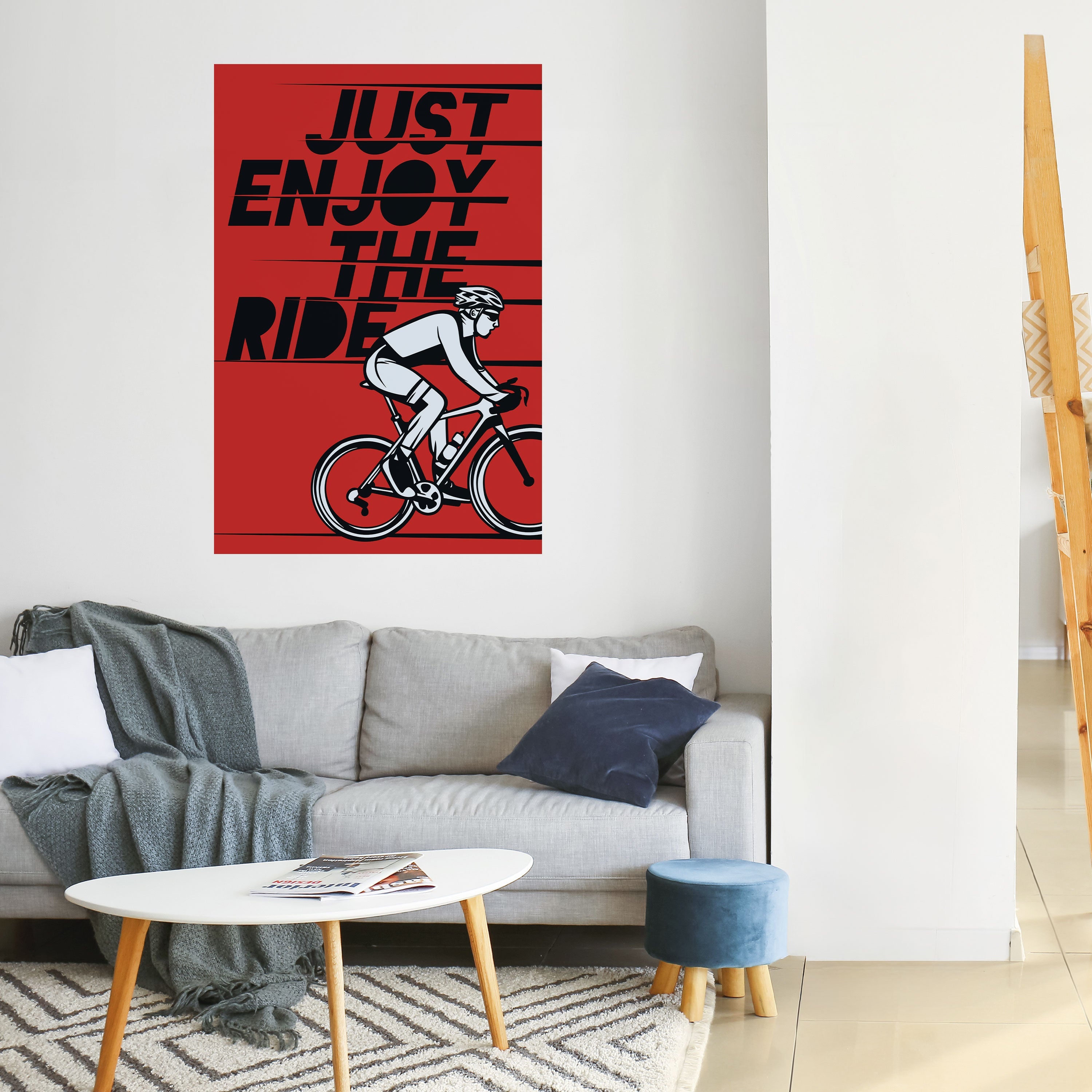 ENJOY THE RIDE Vertikales Poster zum Abziehen und Aufkleben