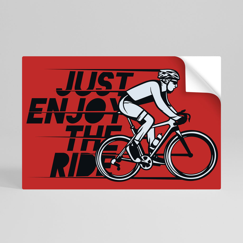 ENJOY THE RIDE Selbstklebendes Horizontal-Poster