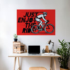 ENJOY THE RIDE Selbstklebendes Horizontal-Poster