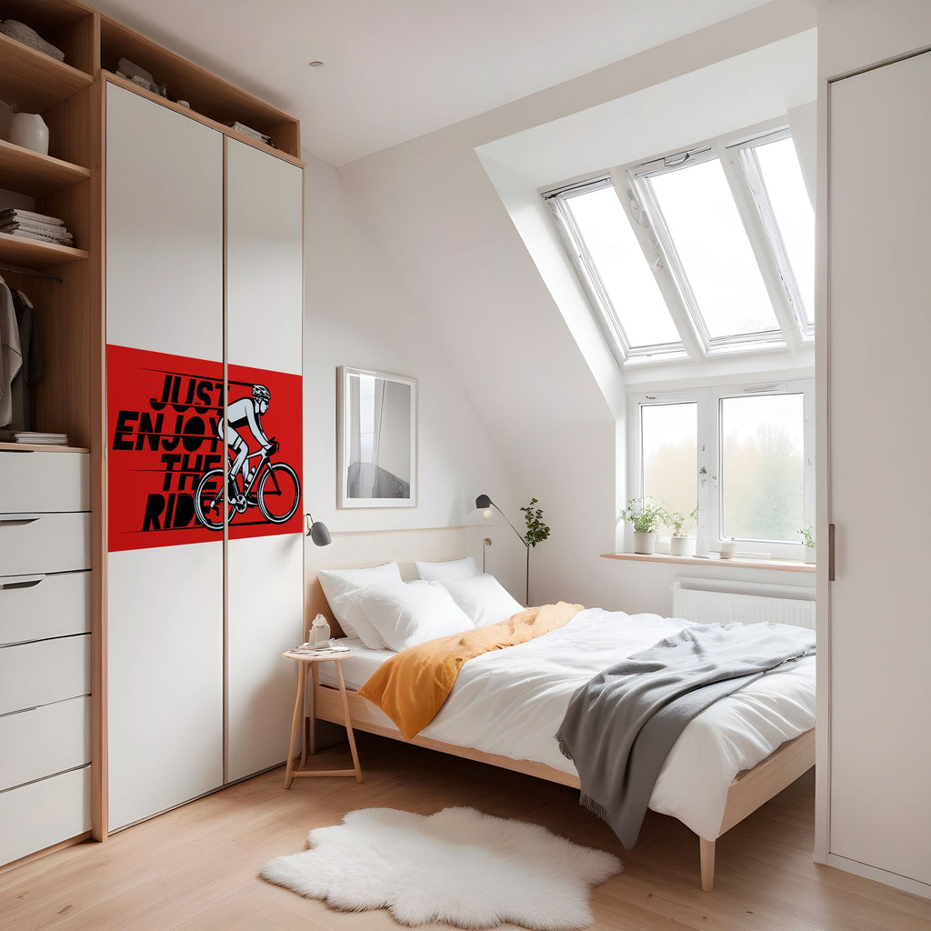 ENJOY THE RIDE Selbstklebendes Horizontal-Poster