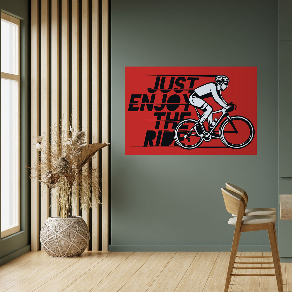 ENJOY THE RIDE Selbstklebendes Horizontal-Poster