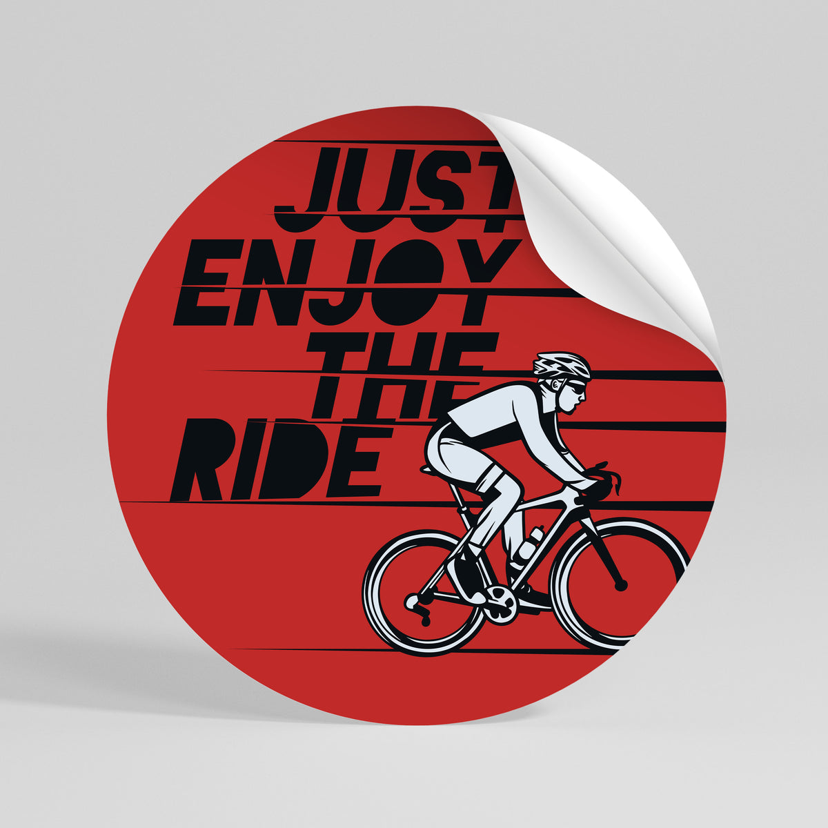 ENJOY THE RIDE Runder Wandsticker zum Abziehen und Aufkleben