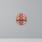 INDIAN FOLK Ovales Kunstregal in Schwarz