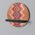 INDIAN FOLK Rundes Kunstregal in Schwarz