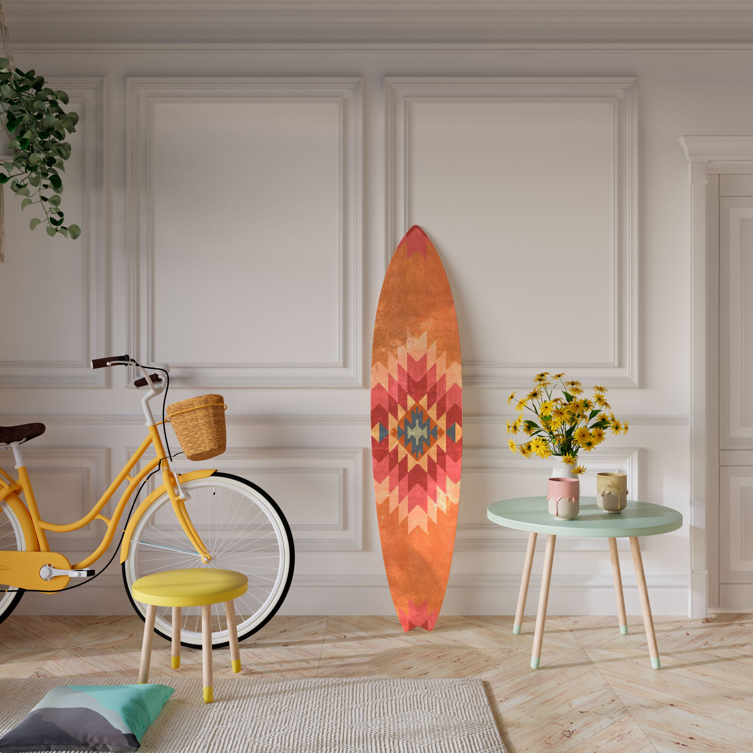 INDIAN FOLK Deko-Surfboard