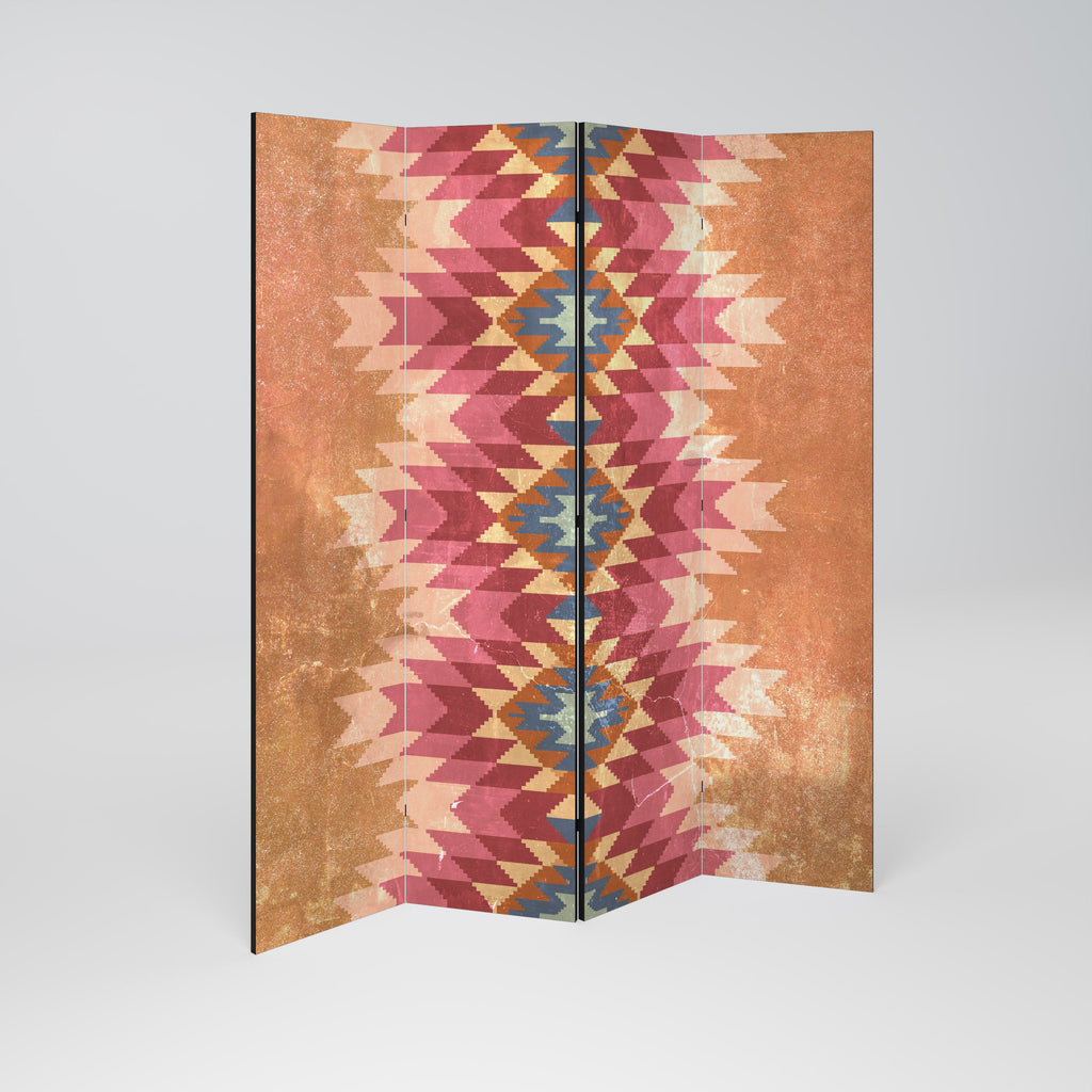 Dekorativer 4-teiliger Raumteiler INDIAN FOLK